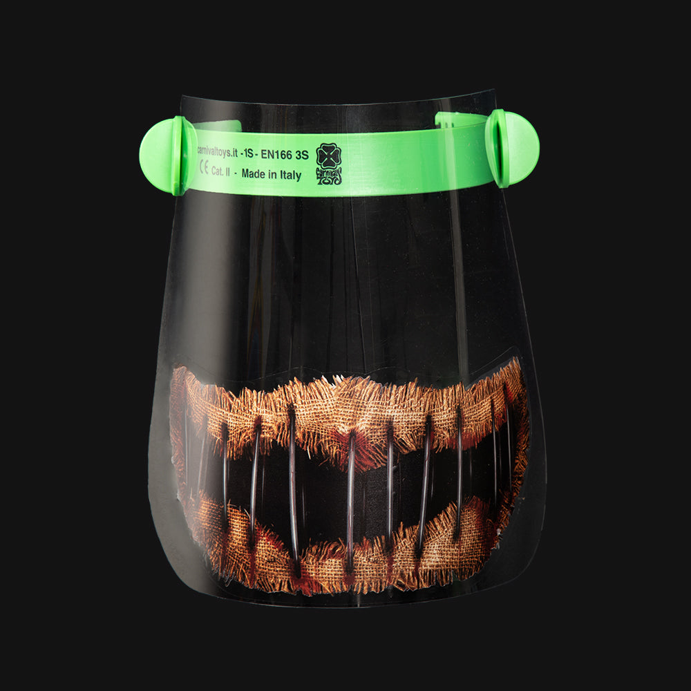 Protective Face Shield Visor With Removable Adhesive Mouth Scarecrow