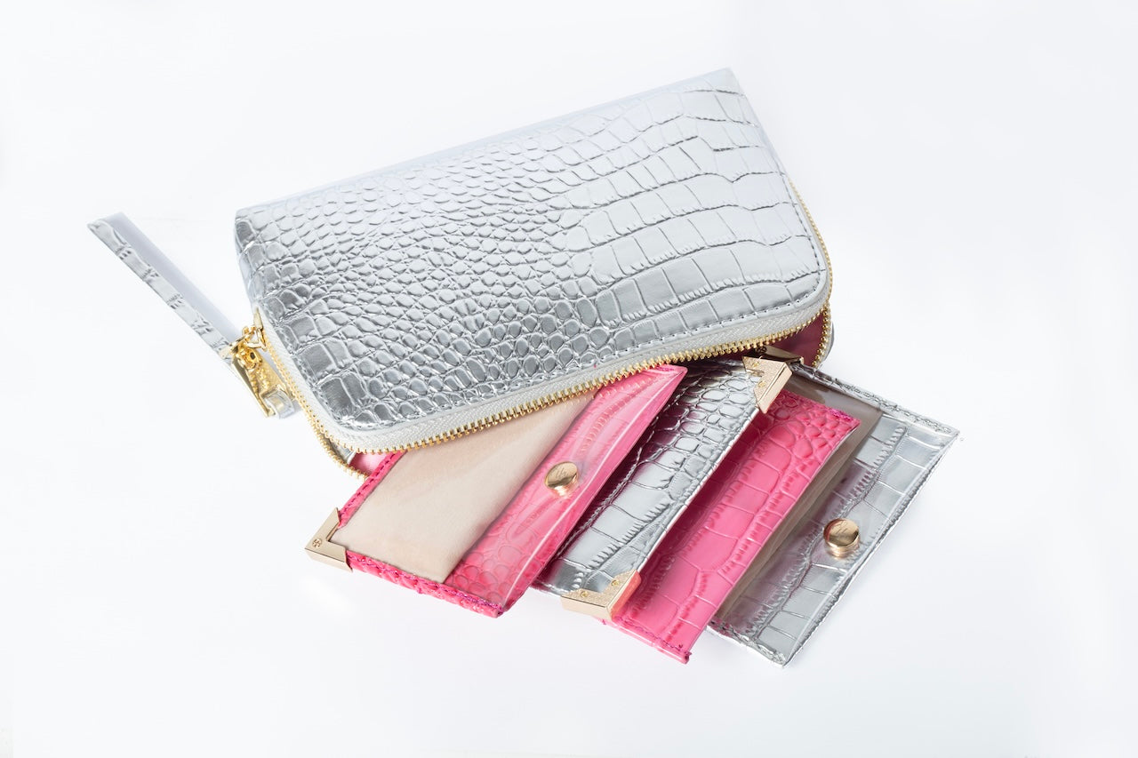 Small Jewelry Pouch - Silver