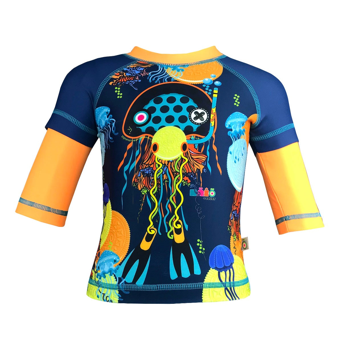 Boy Set of Swim Shorts with Rashguard - Jelly Fish