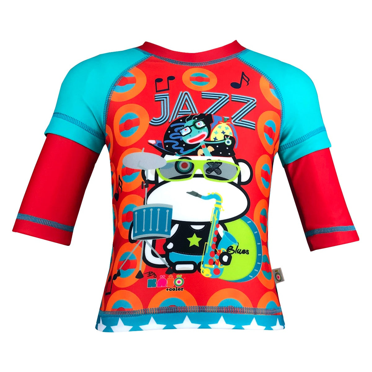Boy Set of Swim Shorts with Rashguard - Music