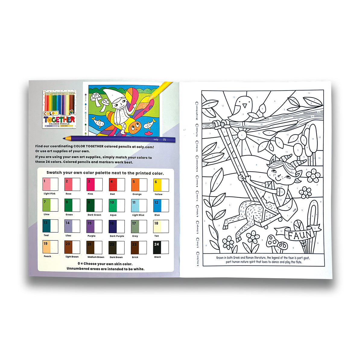 Color By Numbers Coloring Book- Mythical friends