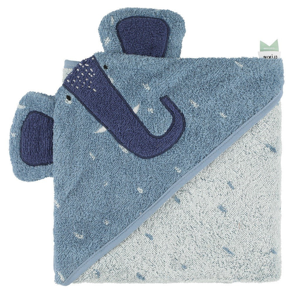 Hooded towel (75cm x 75cm) Mrs. Elephant