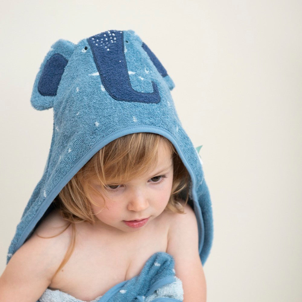 Hooded towel (75cm x 75cm) Mrs. Elephant
