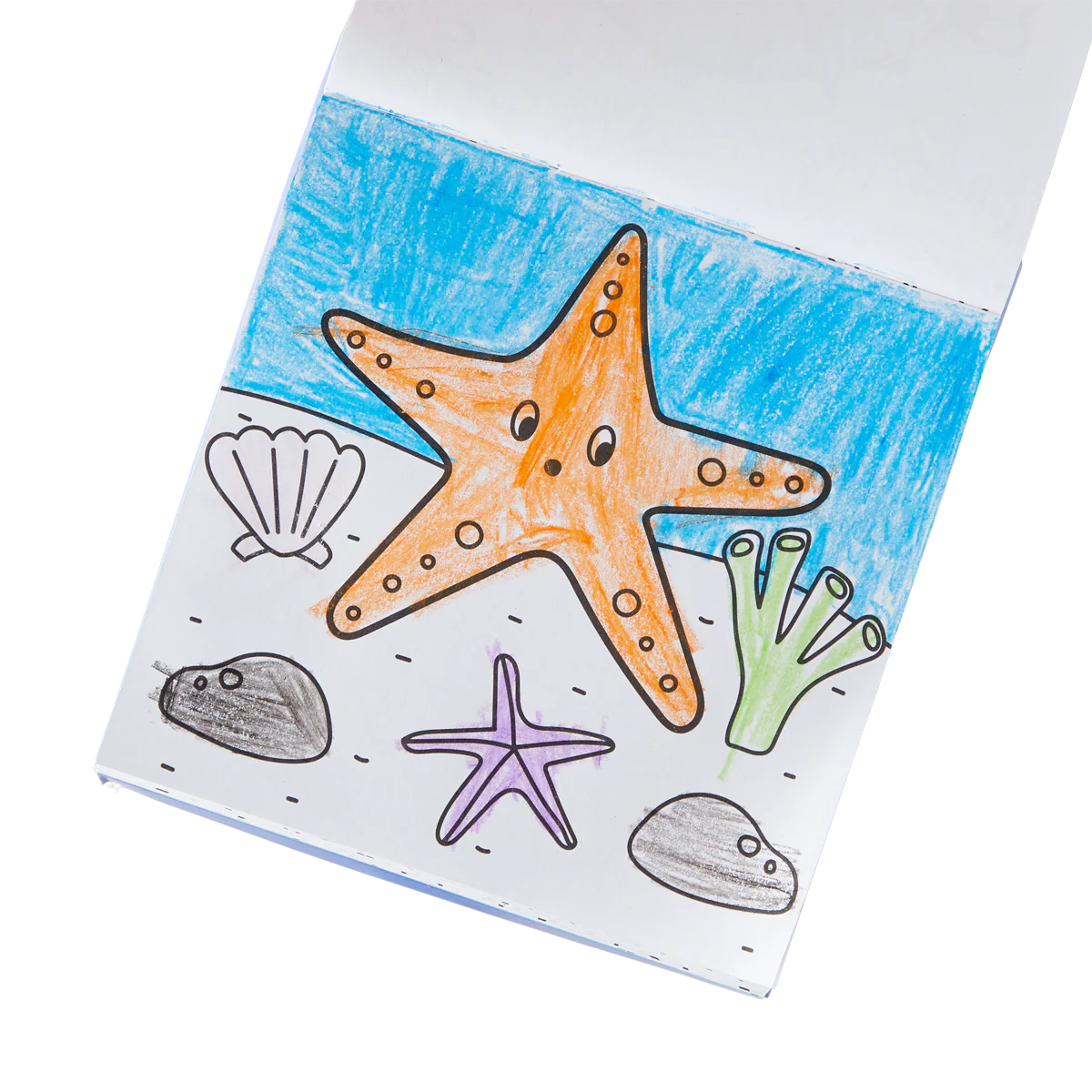 Coloring Book and Crayon Set - Sea Life - Set of 9 Crayons