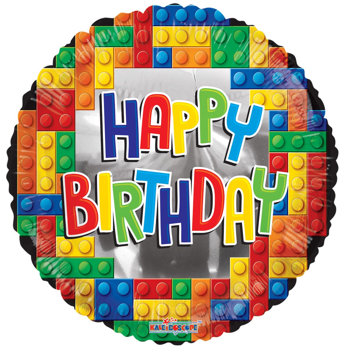 18" Birthday Building Bricks Foil Balloon
