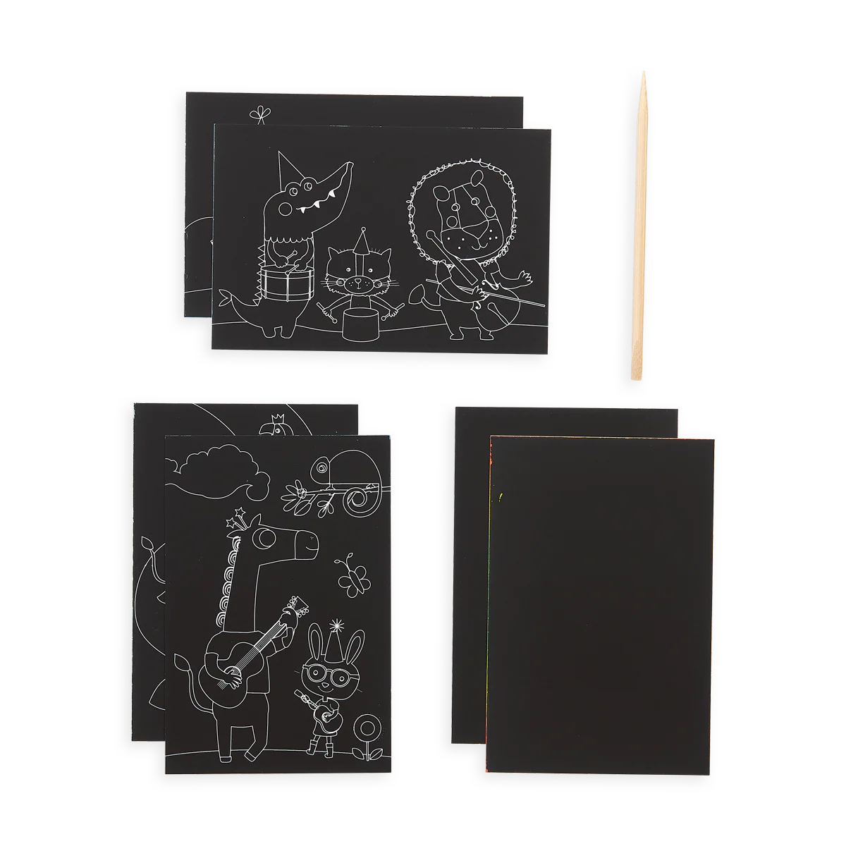Safari Party Scratch and Scribble Mini Scratch Art Kit
