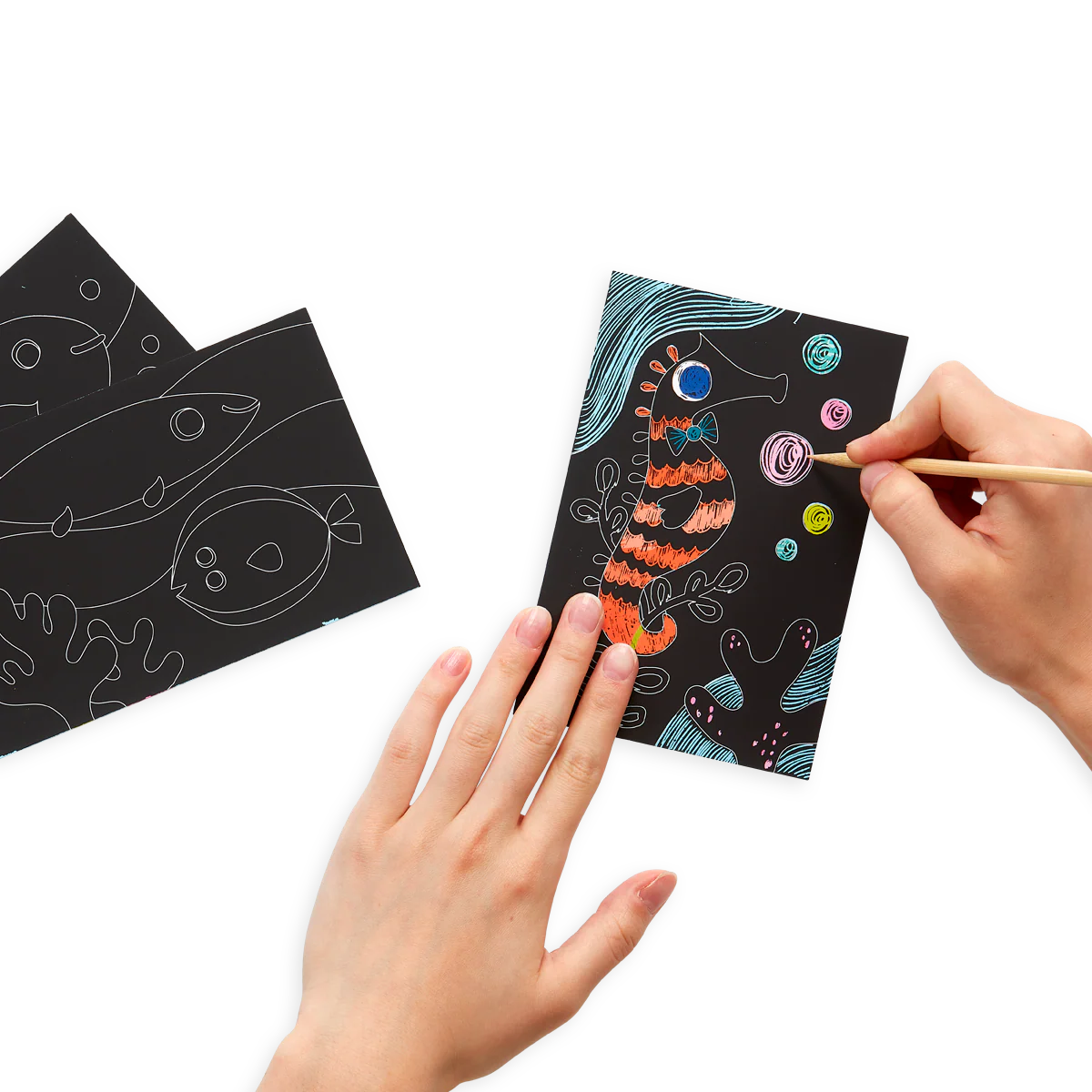 Friendly Fish Scratch and Scribble Mini Scratch Art Kit