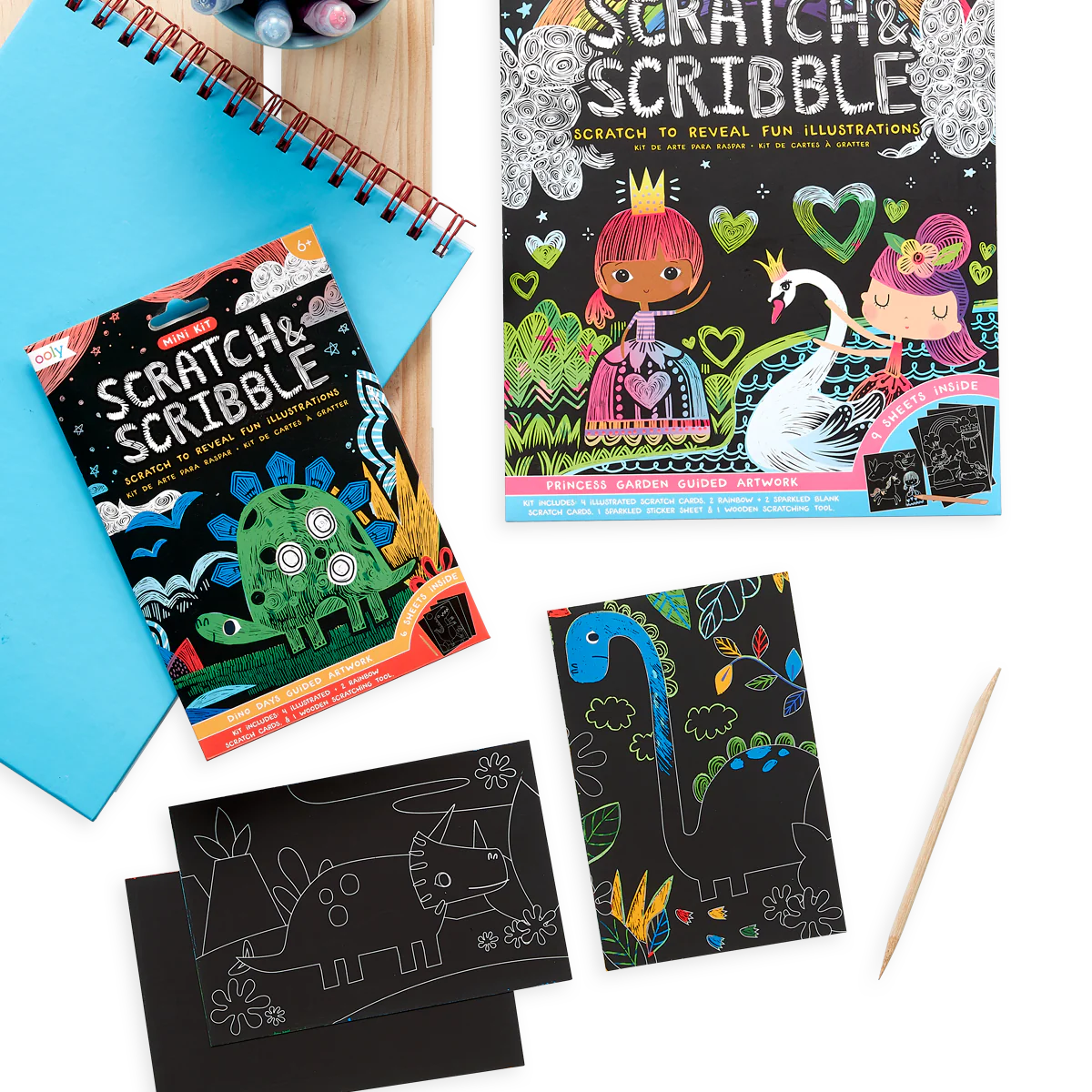 Dinosaur Days Scratch and Scribble Mini Scratch Art Kit