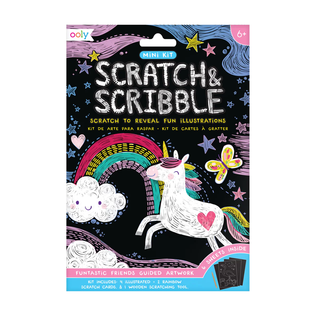 Funtastic Friends Scratch and Scribble Mini Scratch Art Kit