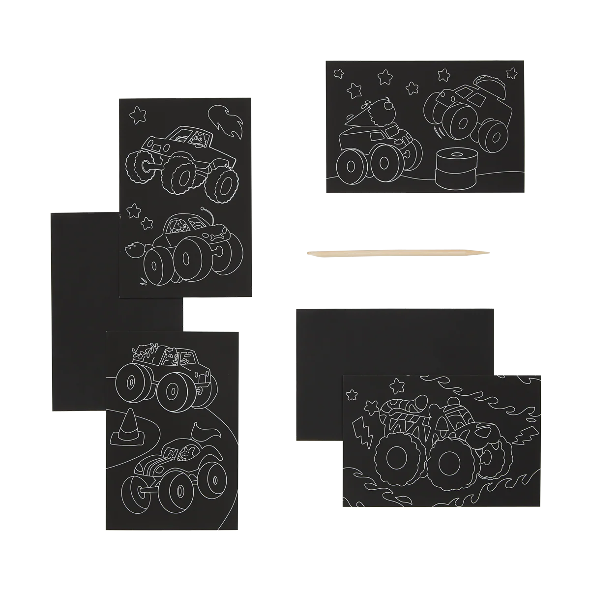 Monster Truck Mini Scratch and Scribble Art Kit