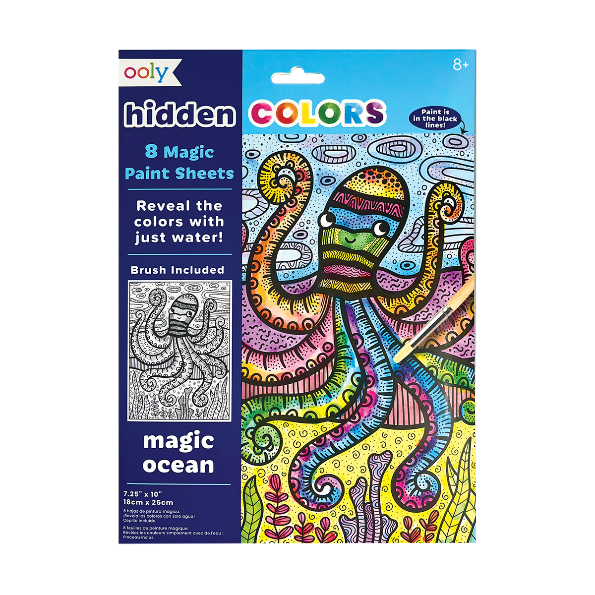 Hidden Colors Magic Paint Sheets - Magic Ocean