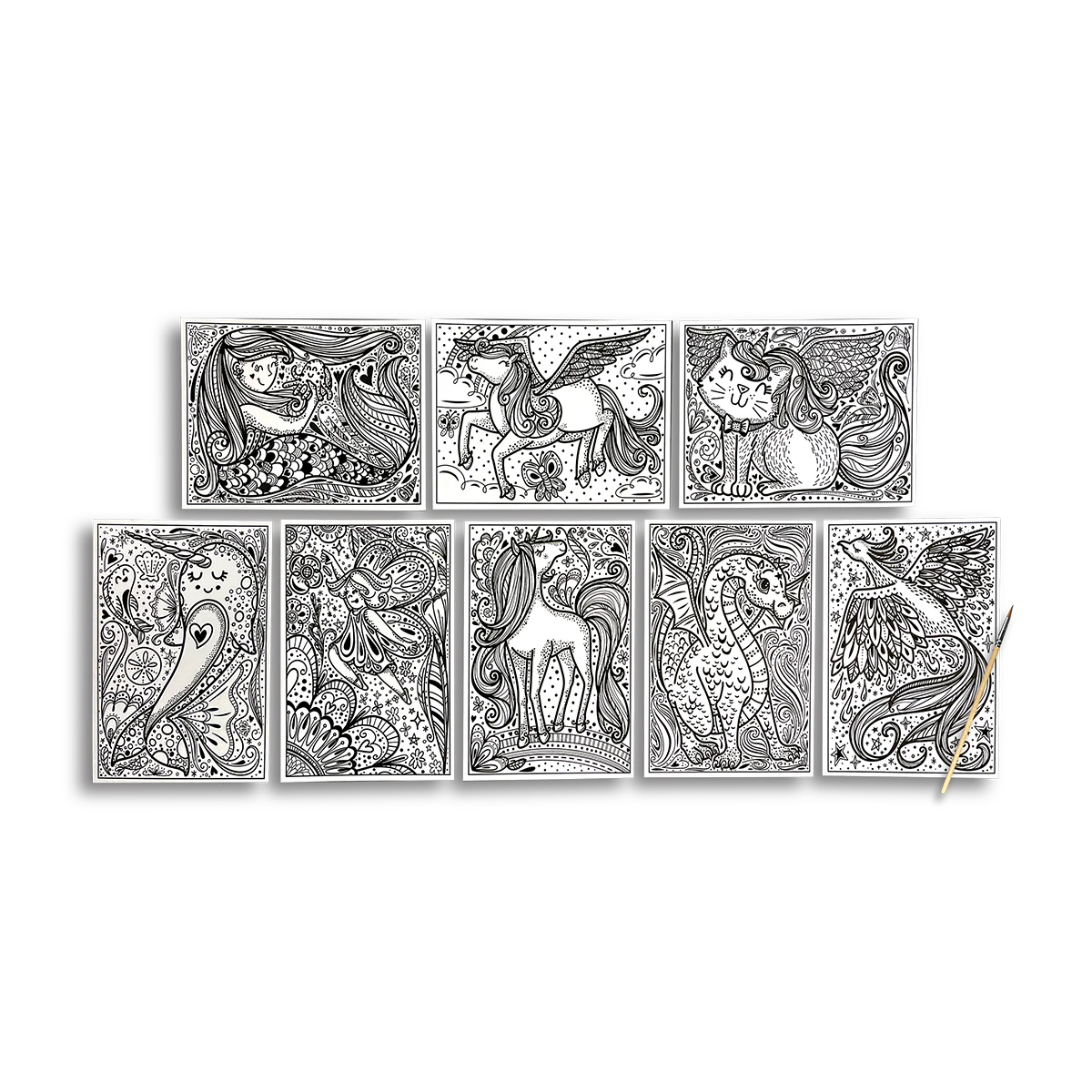 أوراق طلاء الألوان المخفية – أصدقاء سحريون