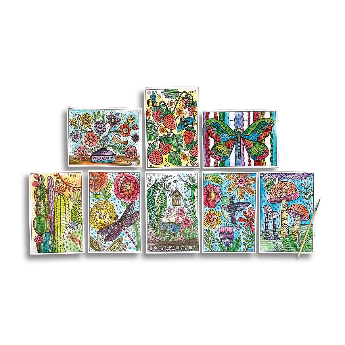 أوراق طلاء الألوان المخفية – الطبيعة السحرية