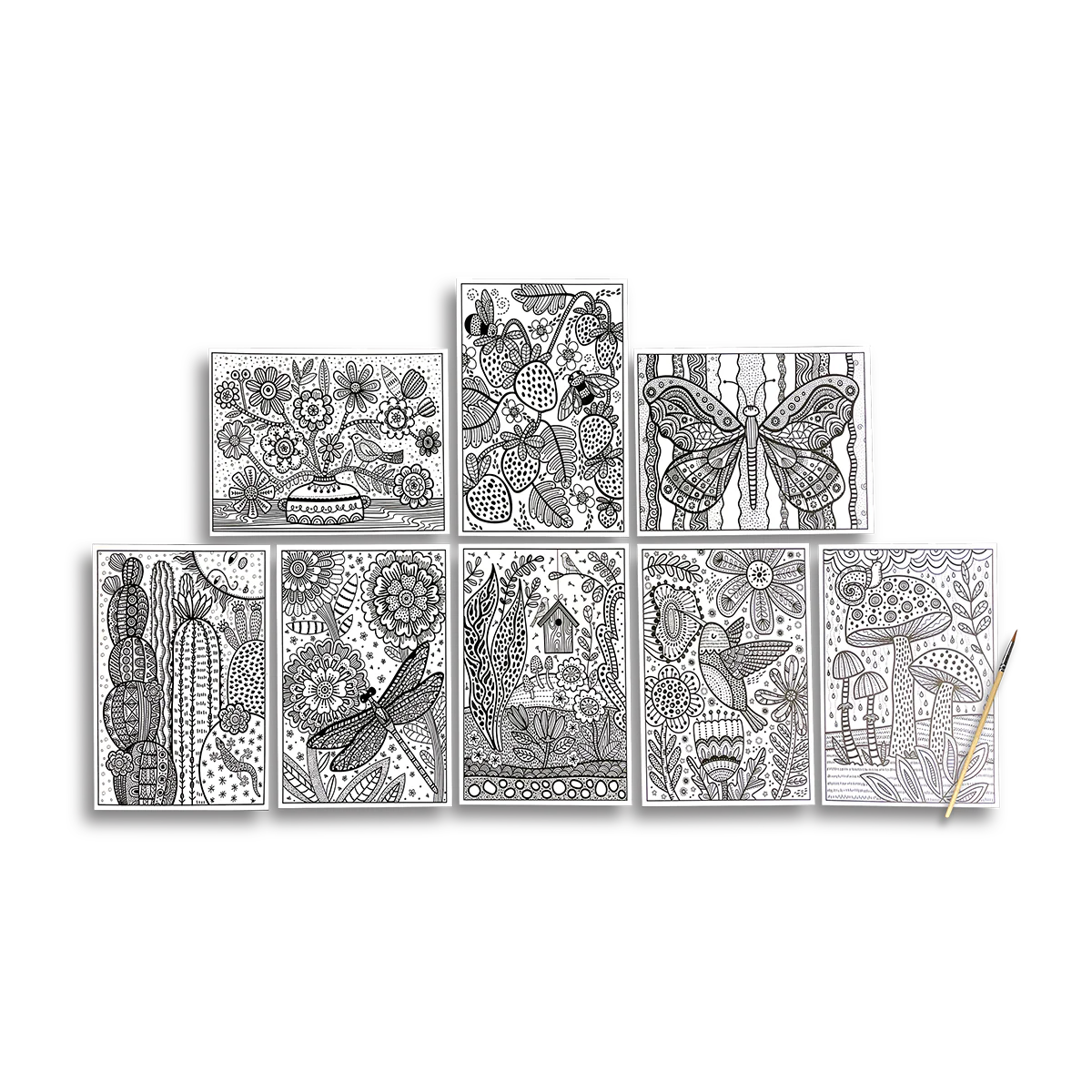 أوراق طلاء الألوان المخفية – الطبيعة السحرية