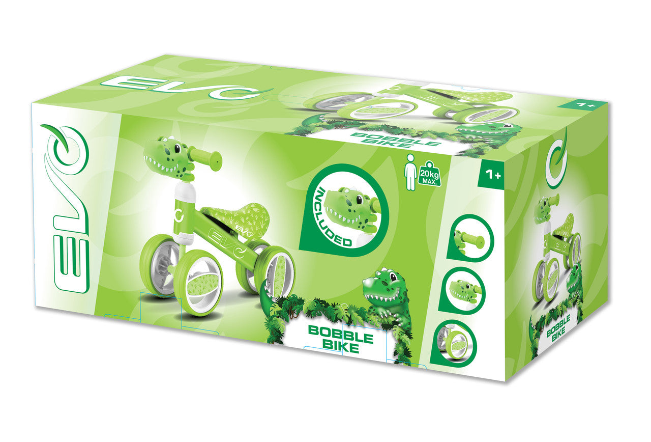 دراجة بوبل إيفو برأس شخصية الديناصور – لعبة ركوب ممتعة برأس متمايل للأطفال