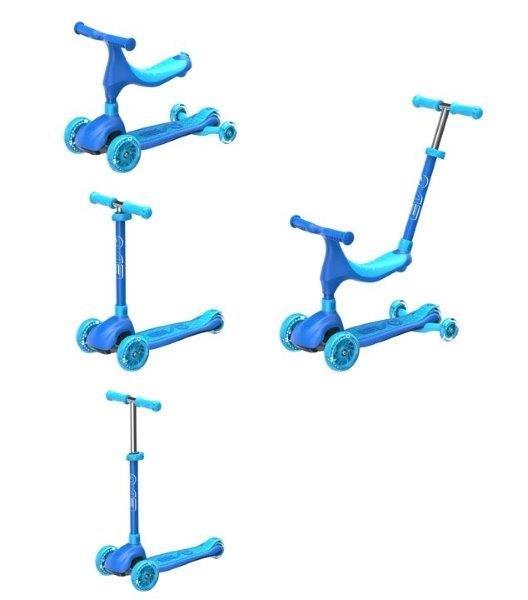 سكوتر إيفو 4 في 1 إيفولف – سكوتر متعدد الأوضاع للأطفال باللون الأزرق