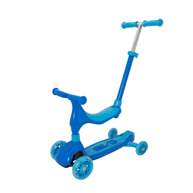 سكوتر إيفو 4 في 1 إيفولف – سكوتر متعدد الأوضاع للأطفال باللون الأزرق