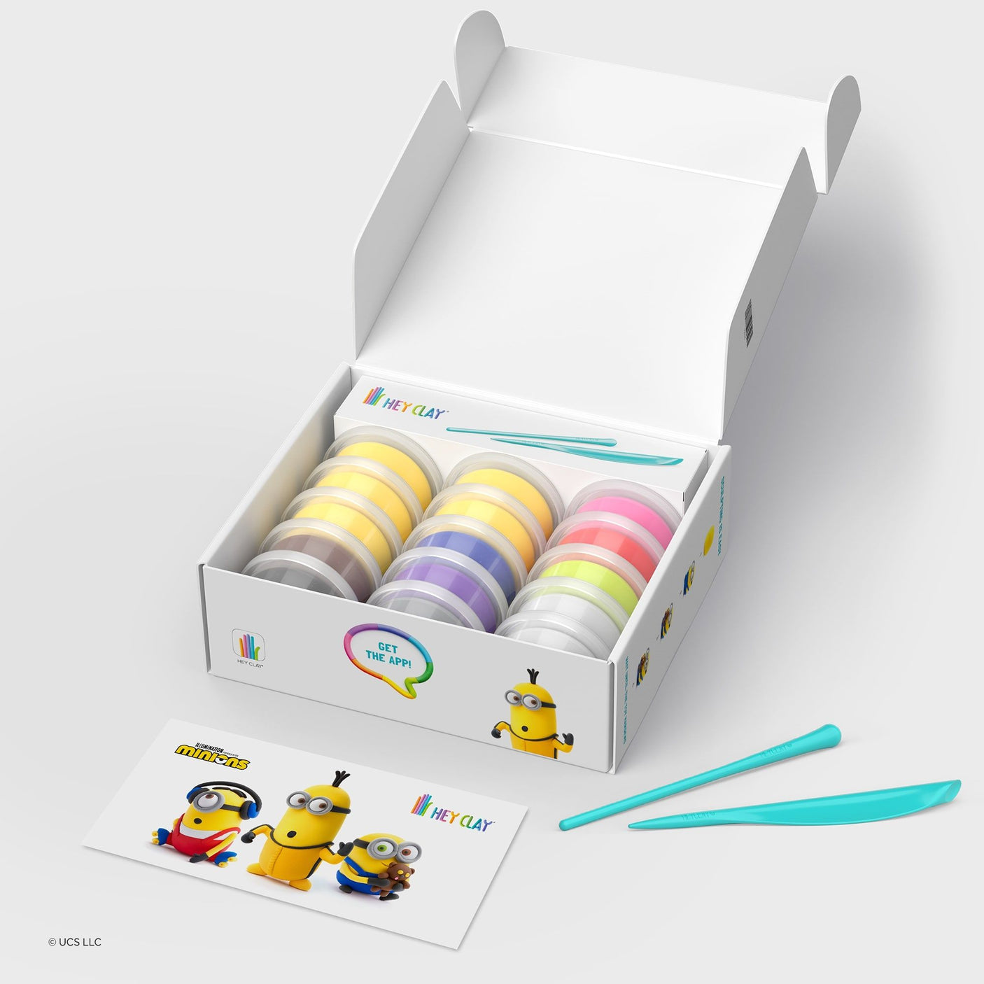 Minions. Colorful modeling air-dry clay, 15 cans