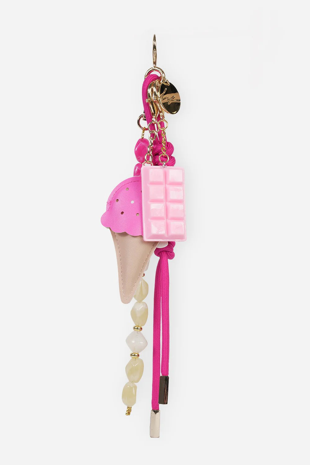 Bobby Bag Charm - Pink Ice Cream and Chocolate