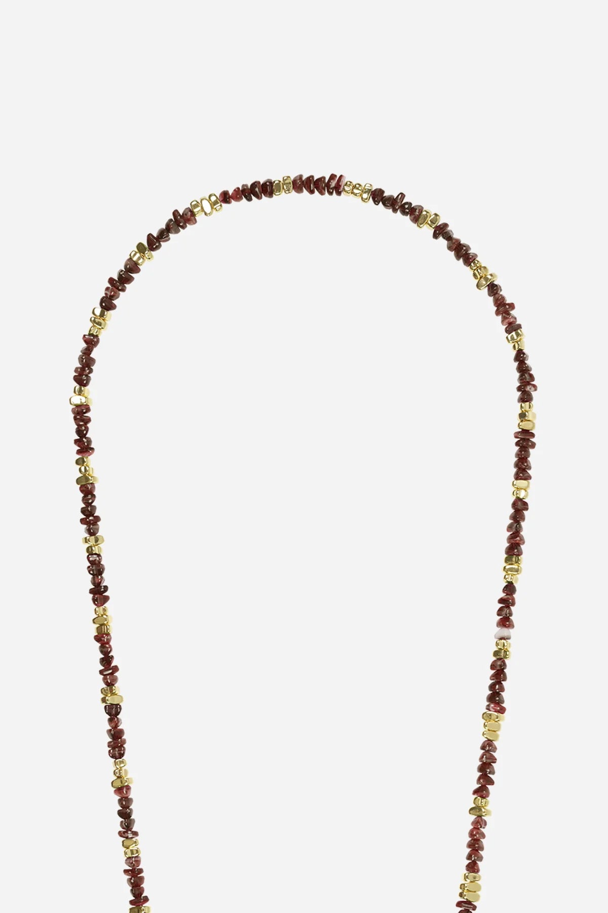 Liviya Long Chain with Brown Beads 120 cm
