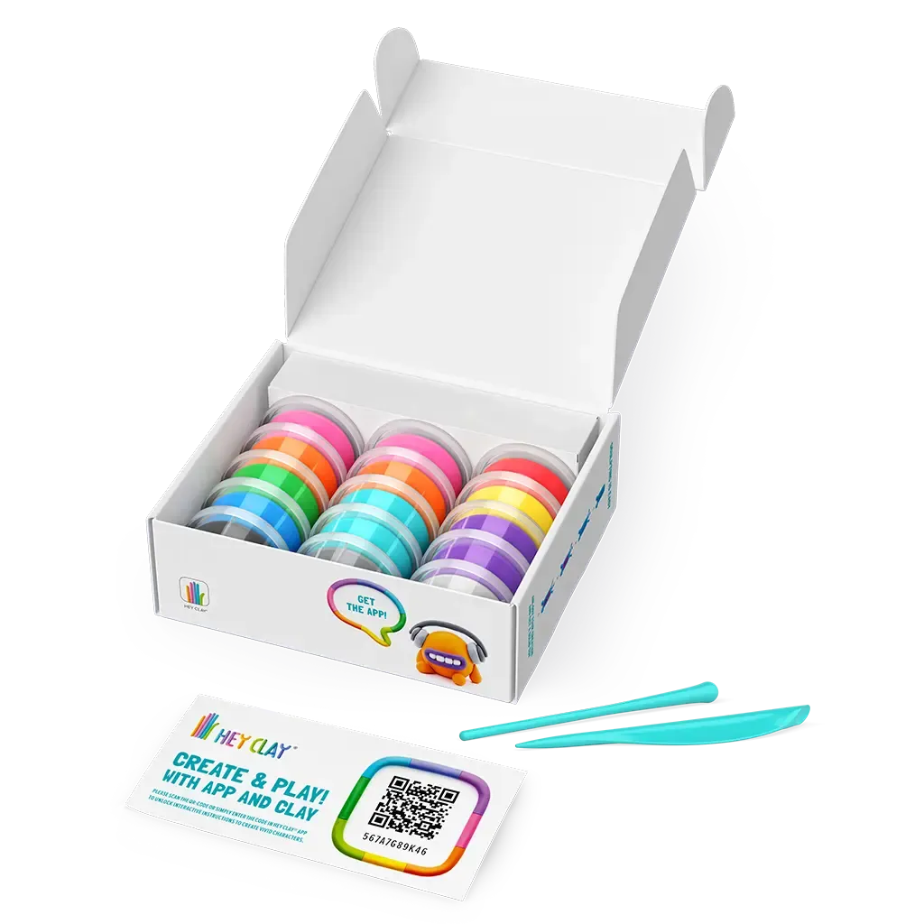 Aliens. Colorful modeling air-dry clay, 15 cans