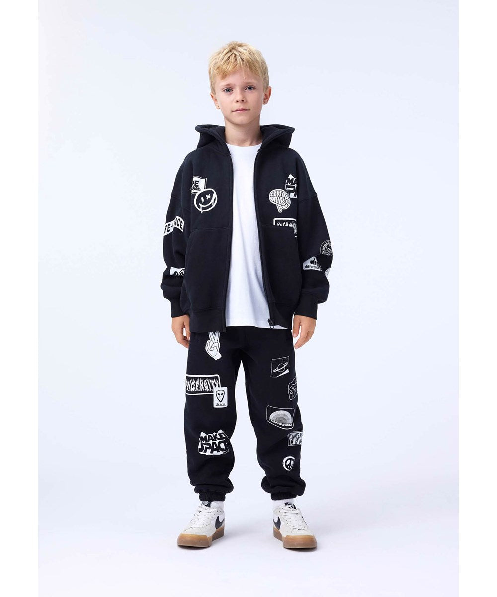 Marly Allen Hoodie and Pants Set - Black