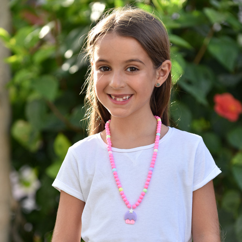 Cupcake Bubblegum Beads Necklace