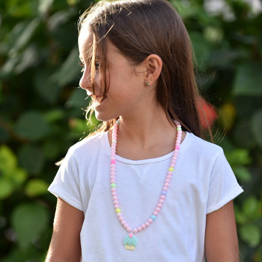 Cupcake Bubblegum Beads Necklace