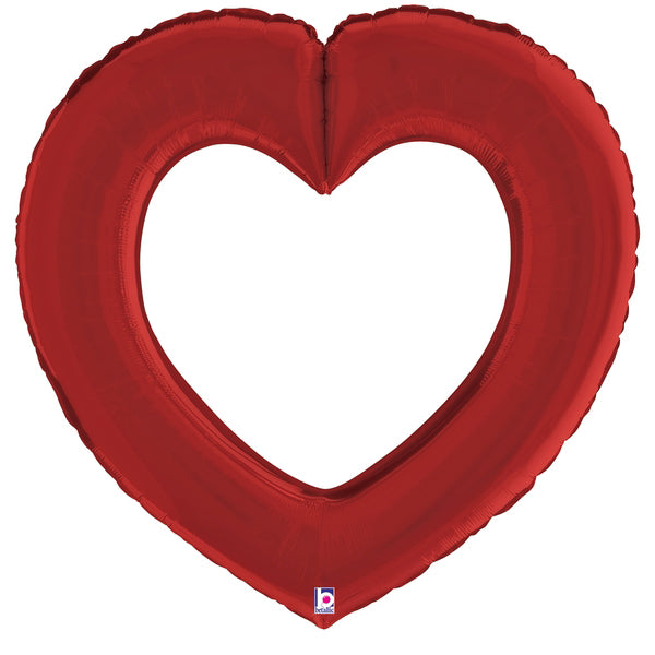 Linking Heart Red Foil Balloon 41"
