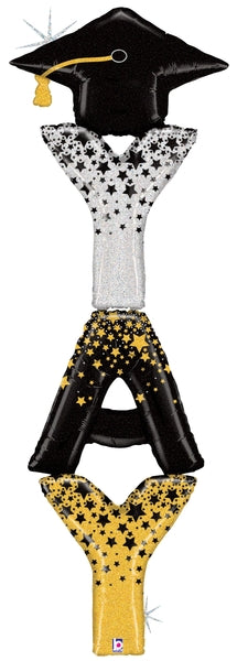 60" Foil Shape Special Delivery Yay Grad Foil Balloon