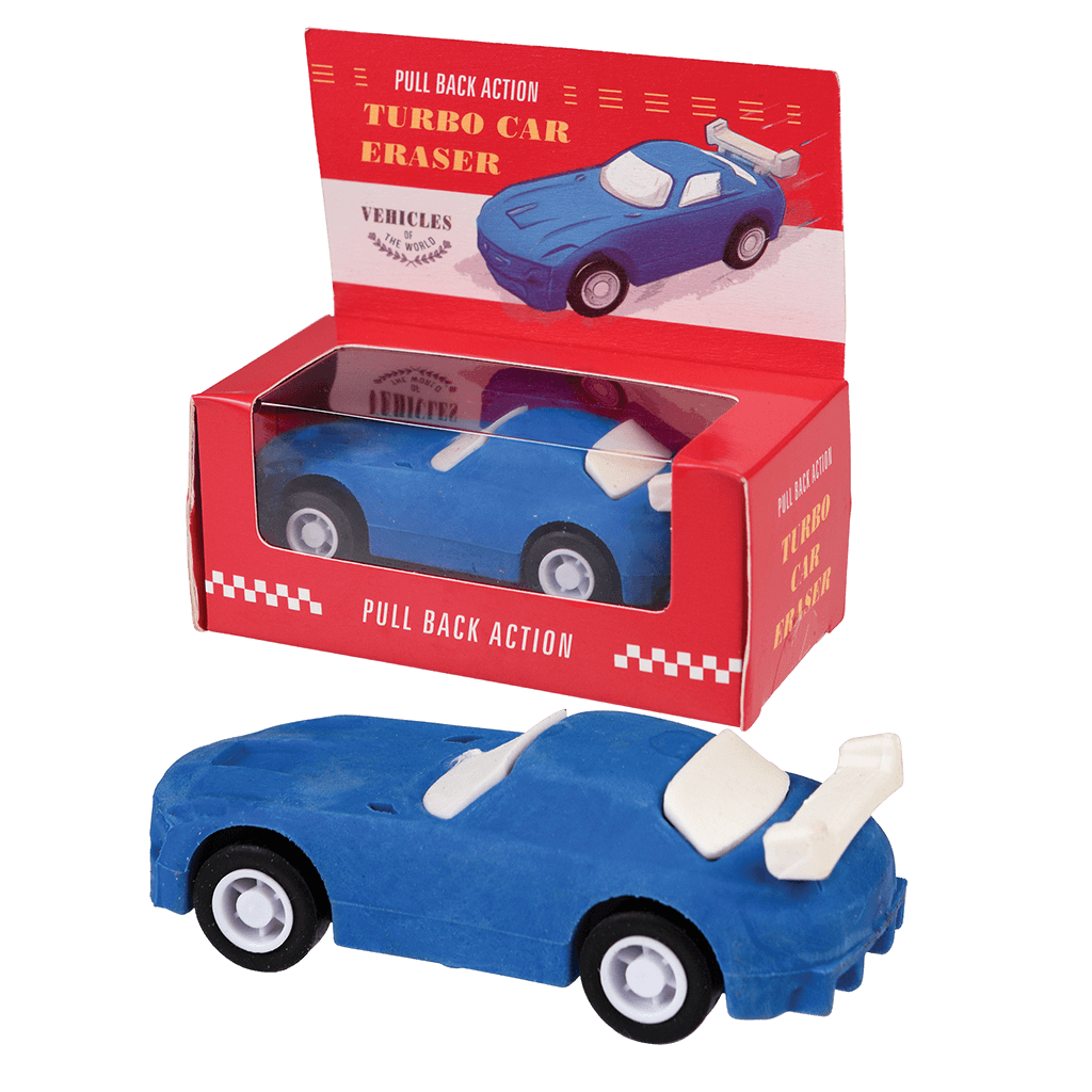 Blue Pull Back Super Car Eraser