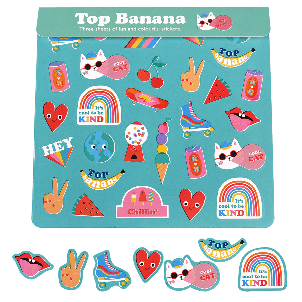 Top Banana Stickers (3 Sheets)