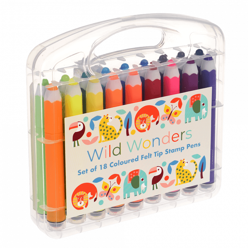 Wild Wonders Felt Tip Stamp Pens