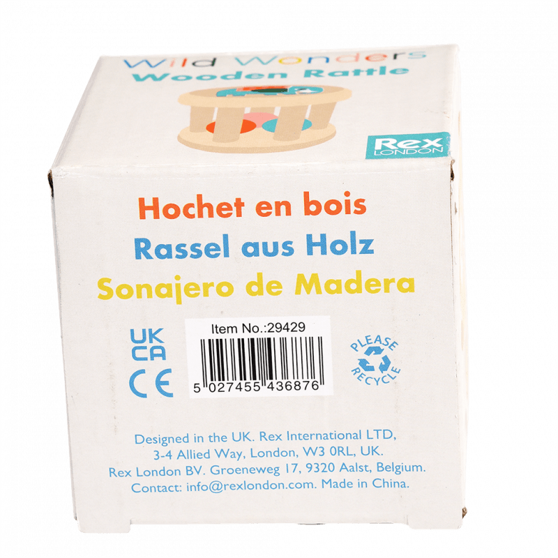 Wooden rattle - Wild Wonders