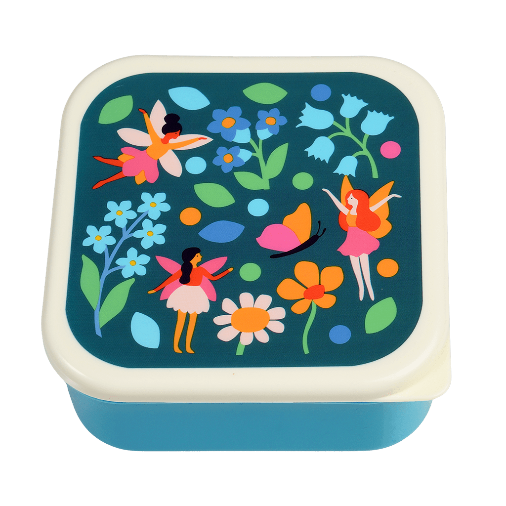 علب الوجبات الخفيفة من Fairies In The Garden (مجموعة من 3 قطع)