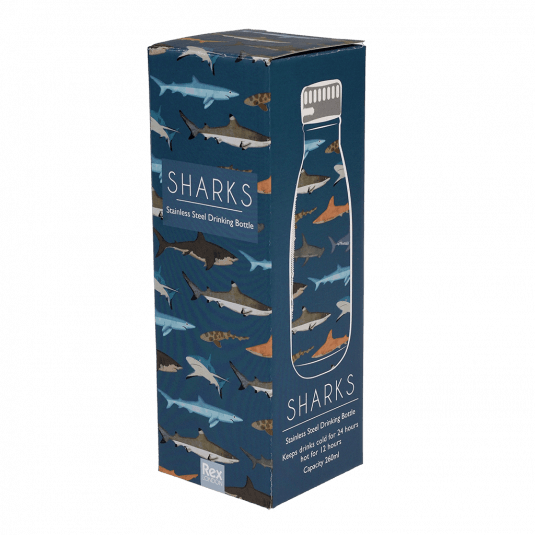 Sharks 260ml Stainless Steel Bottle