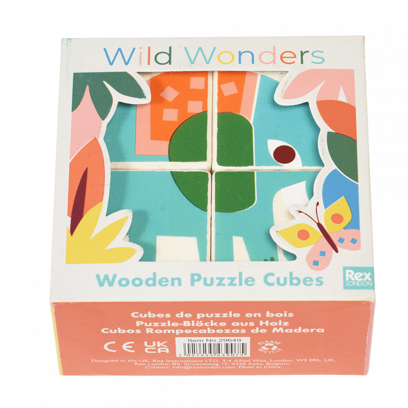 Wild Wonders Wooden Puzzle Cubes