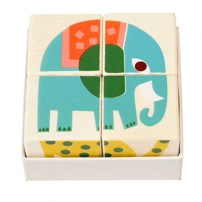 Wild Wonders Wooden Puzzle Cubes