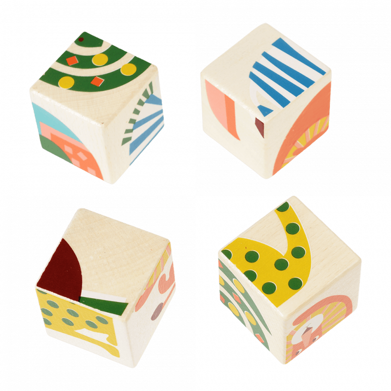 Wild Wonders Wooden Puzzle Cubes