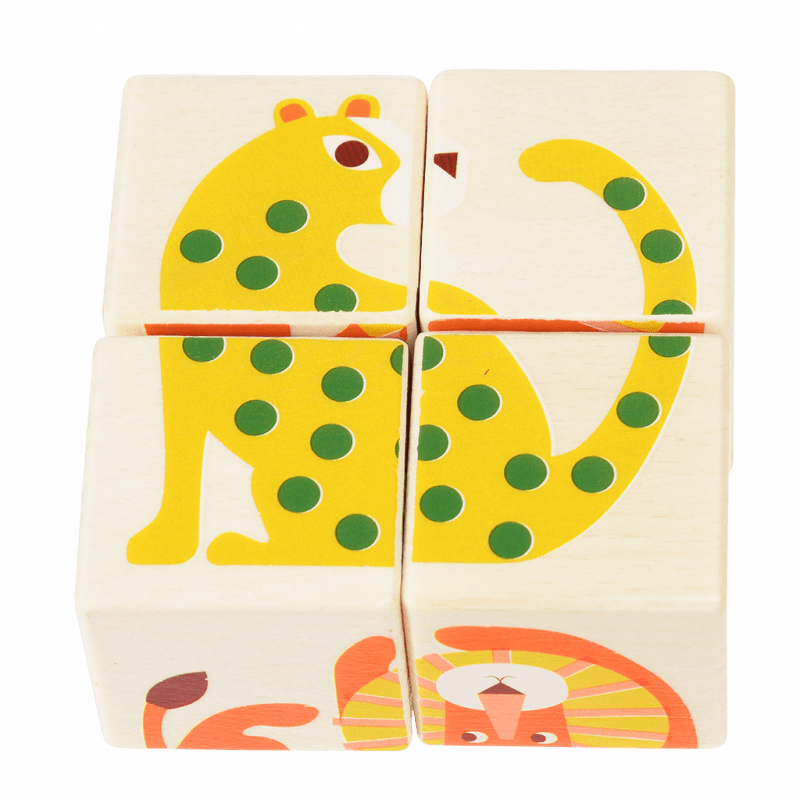 Wild Wonders Wooden Puzzle Cubes