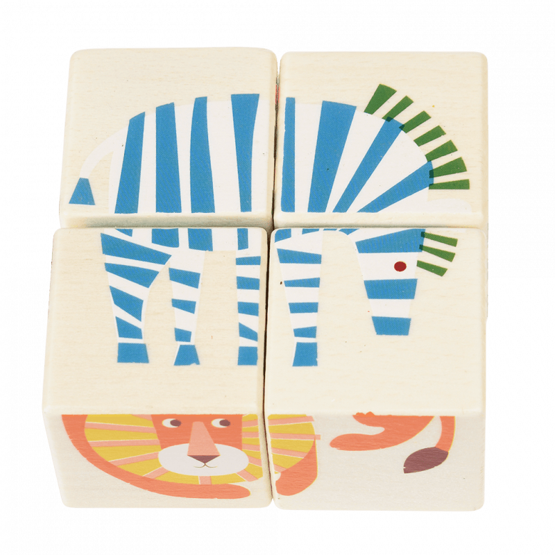 Wild Wonders Wooden Puzzle Cubes