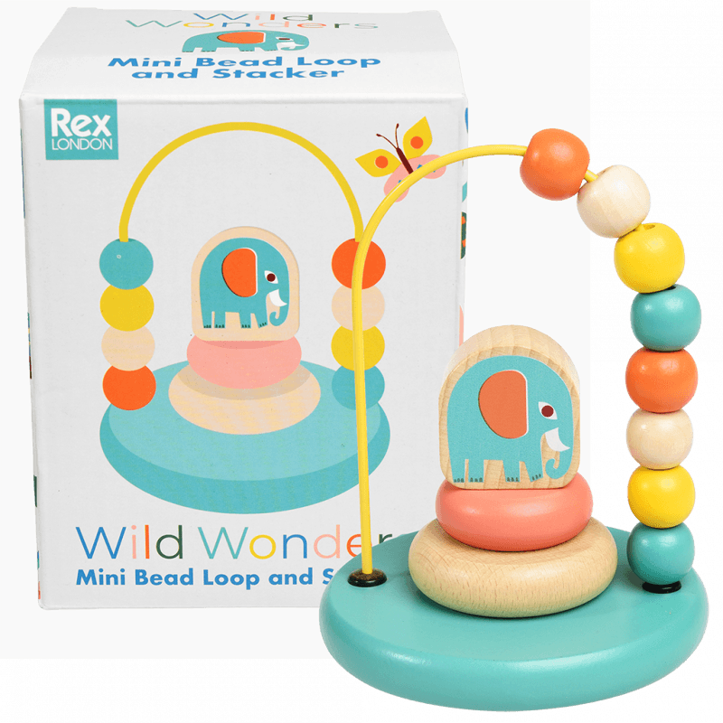 Mini Bead Loop and Stacker Toy - Wild Wonders
