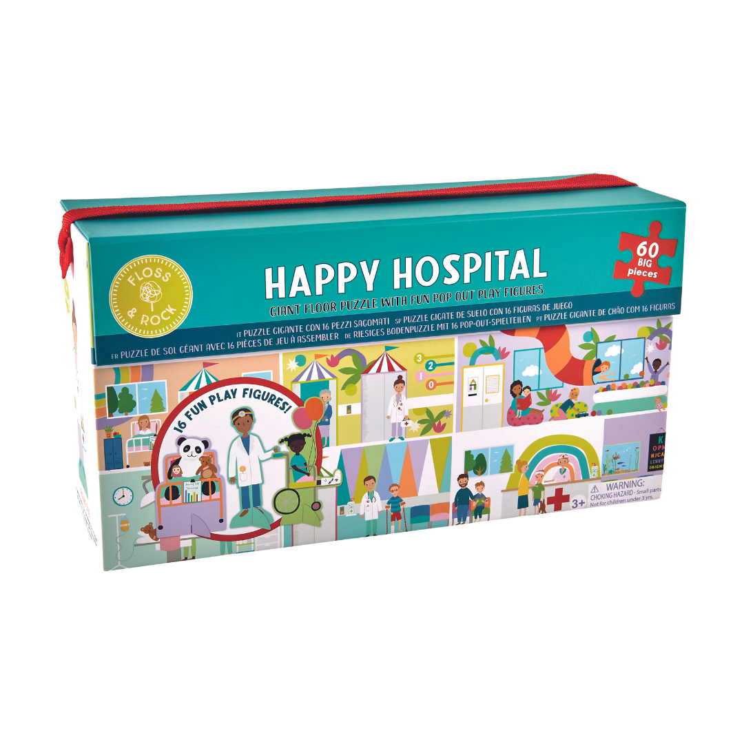 60 Pieces Giant Floor Puzzle with Pop Out Pieces - Happy Hospital