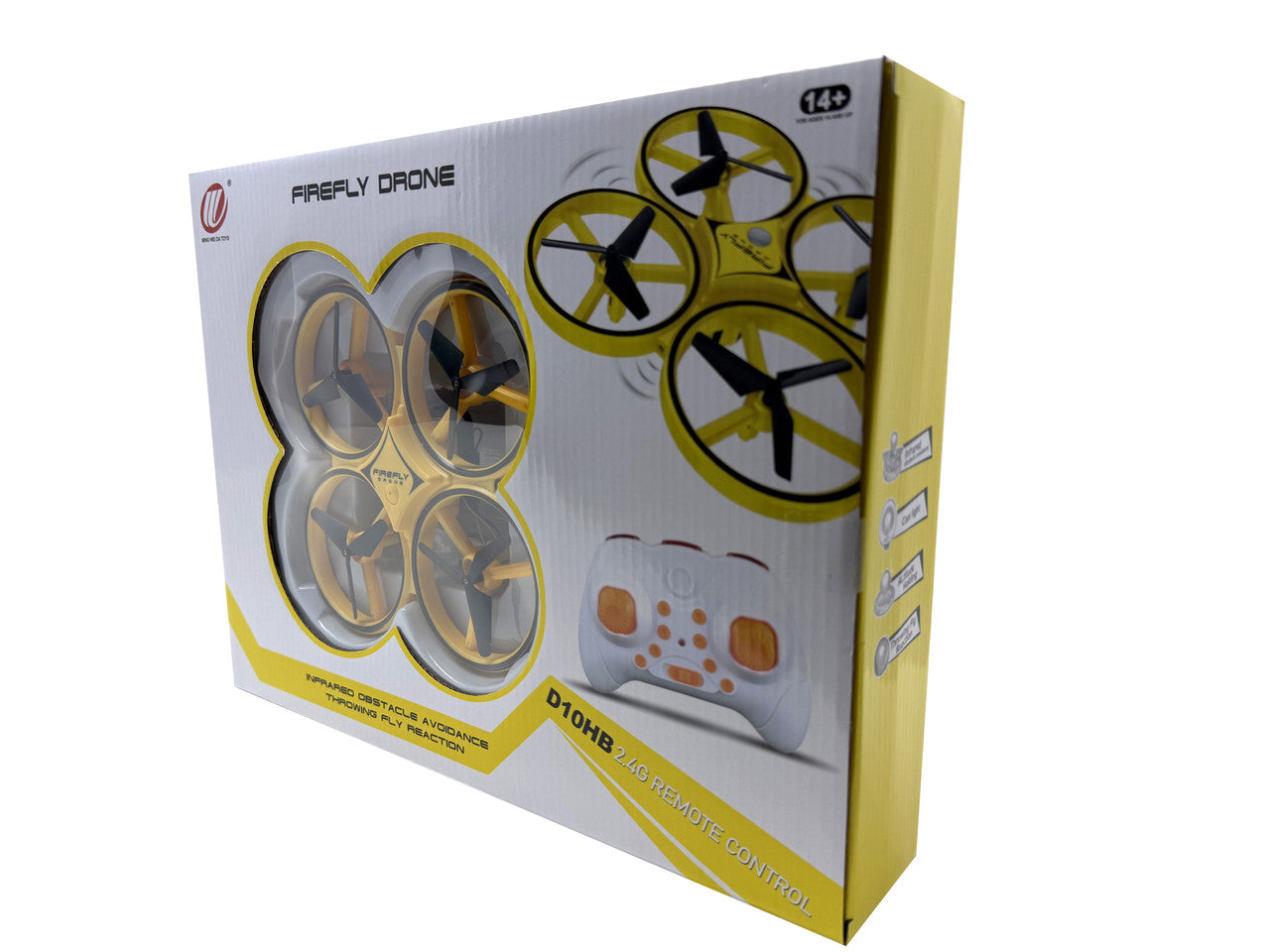 درون بالتحكم عن بُعد أصفر – بطارية قابلة للشحن 3.7 فولت مرفقة، 3 بطاريات AA غير مرفقة، بدون كاميرا