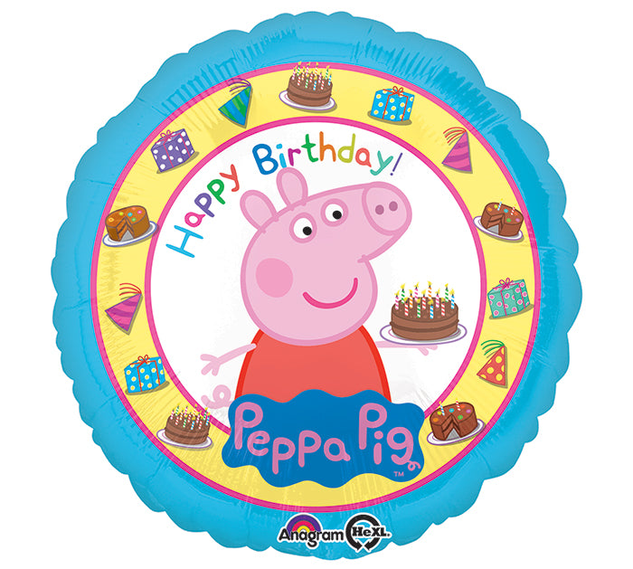 بالون عيد ميلاد سعيد من Peppa Pig مقاس 18 بوصة