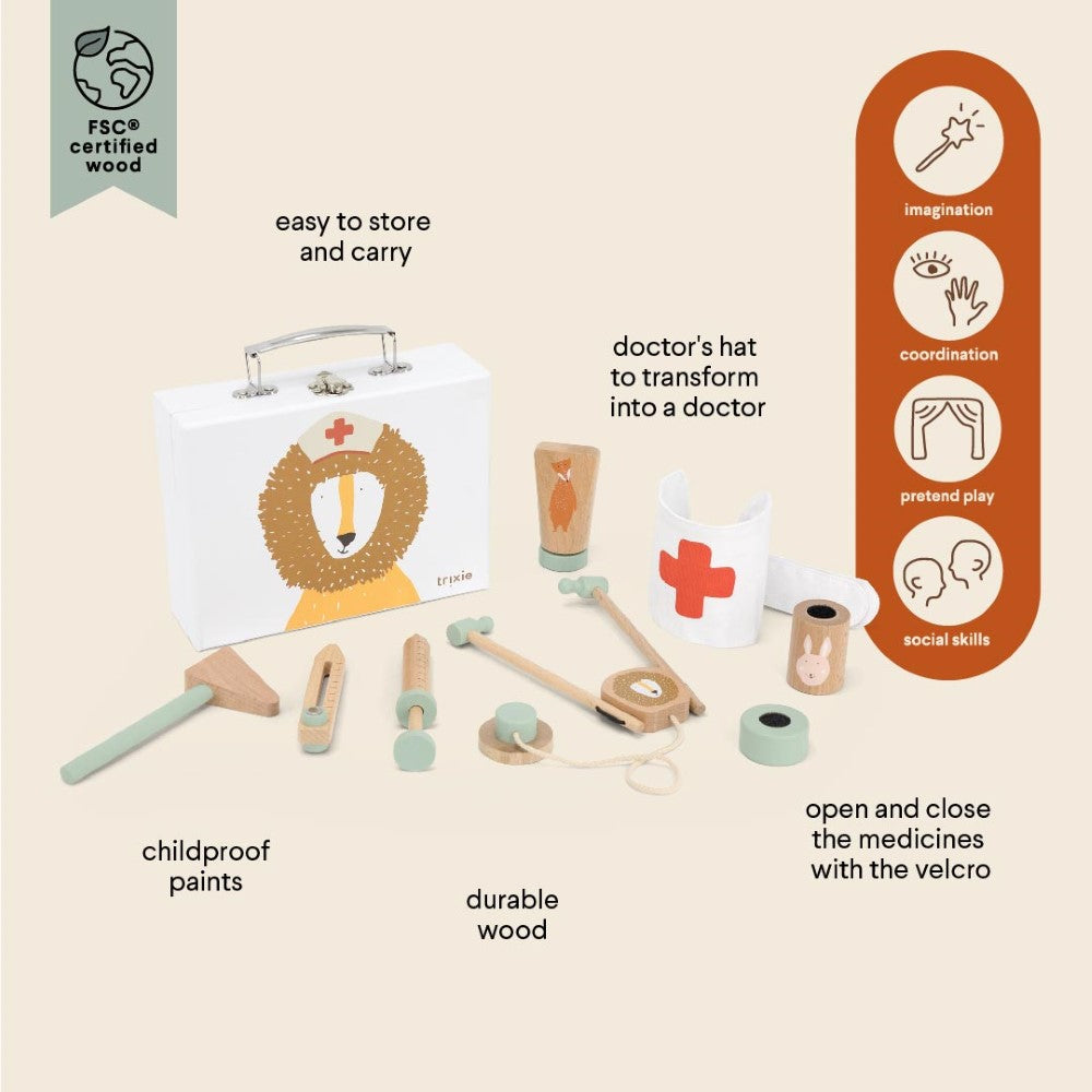 Wooden doctor set