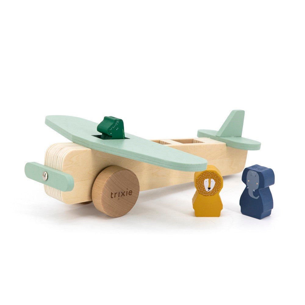 Wooden animal airplane