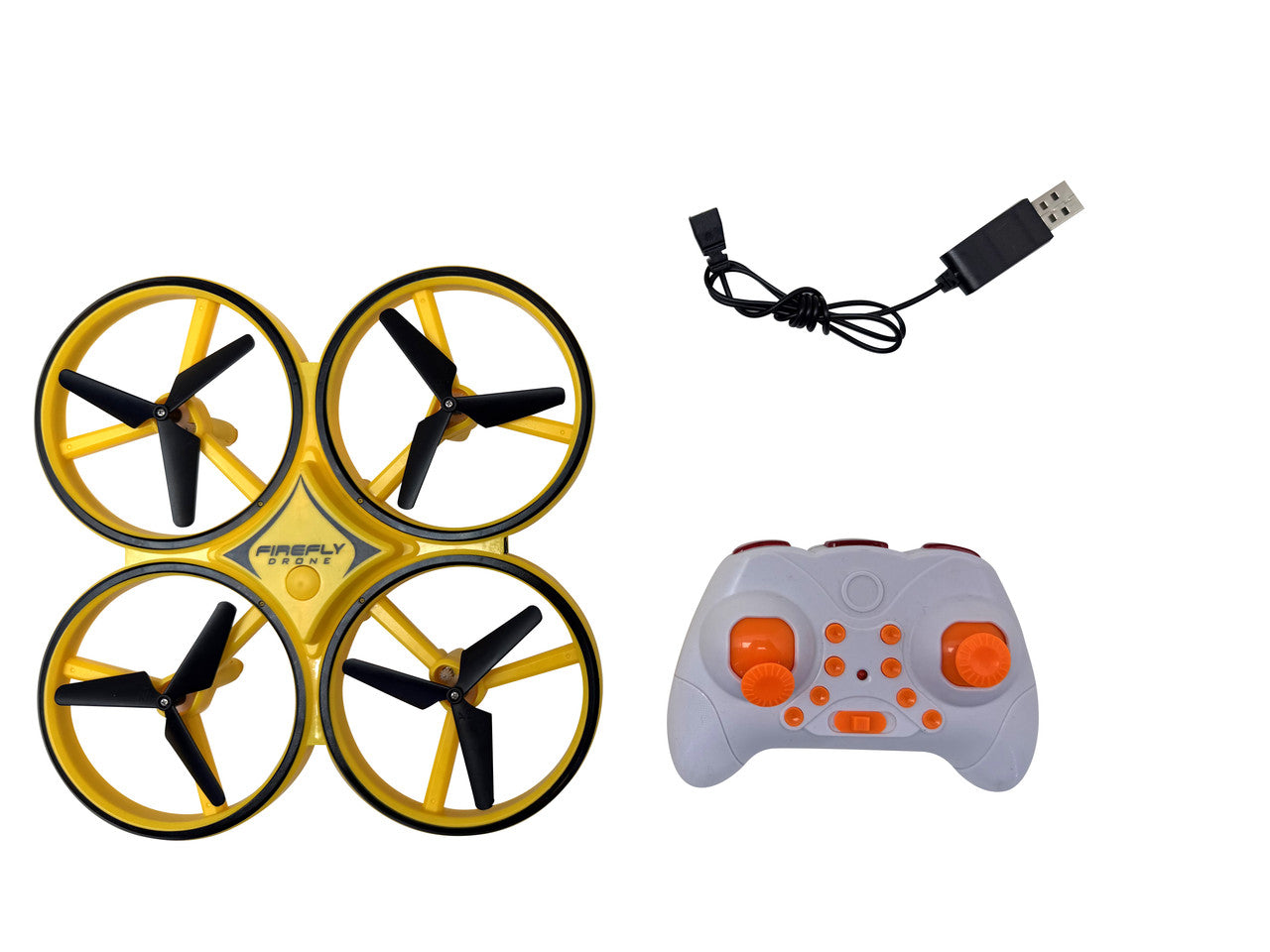 درون بالتحكم عن بُعد أصفر – بطارية قابلة للشحن 3.7 فولت مرفقة، 3 بطاريات AA غير مرفقة، بدون كاميرا