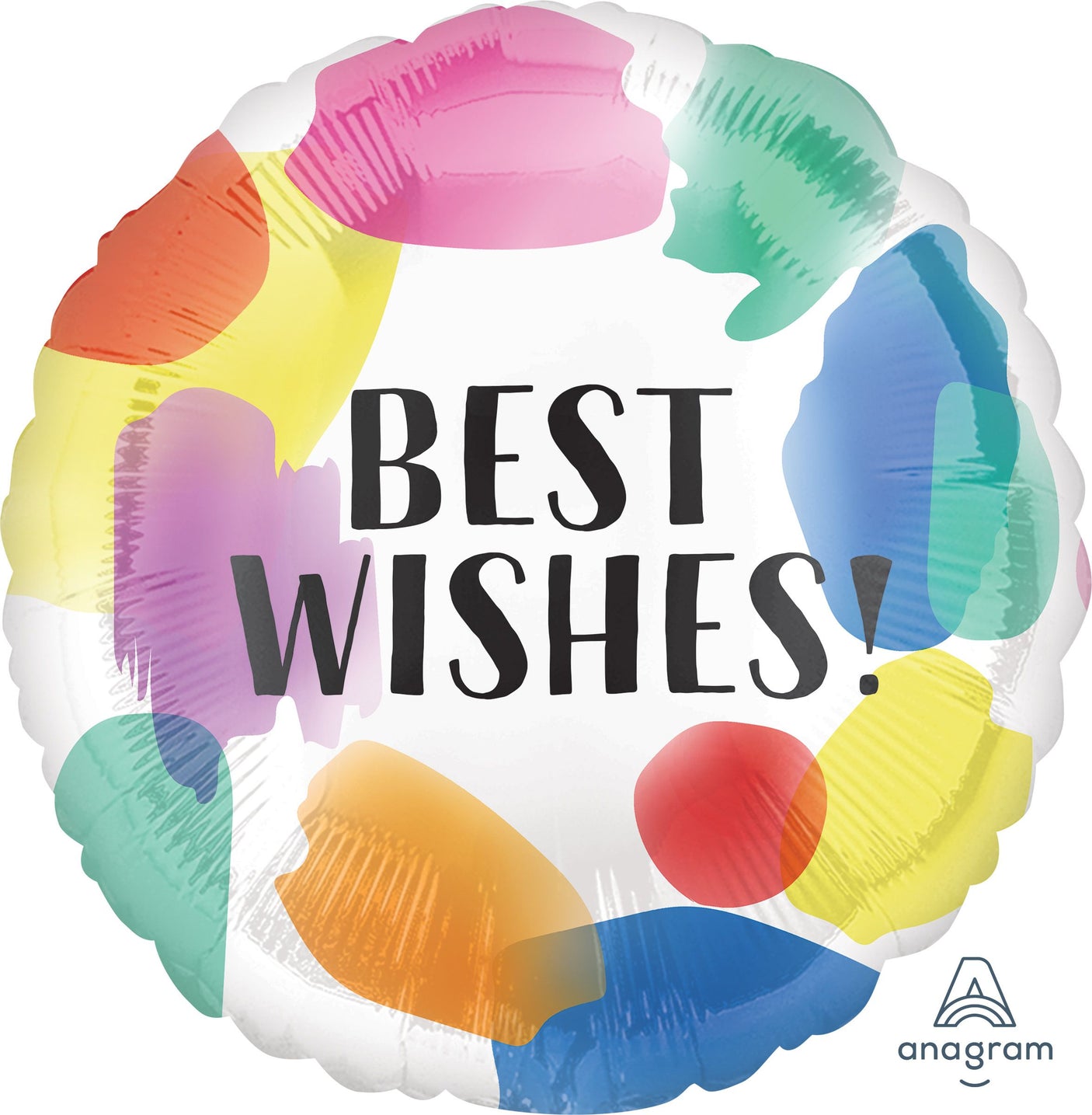 18" Best Wish Painted Swoosh Balloon