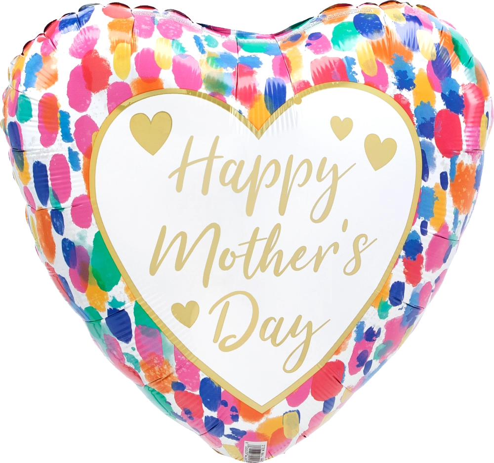 Happy Mother's Day Colorful Wayercolor Foil Balloon 18"